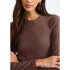 CAMISETA ML FEM MARROM ESCURO