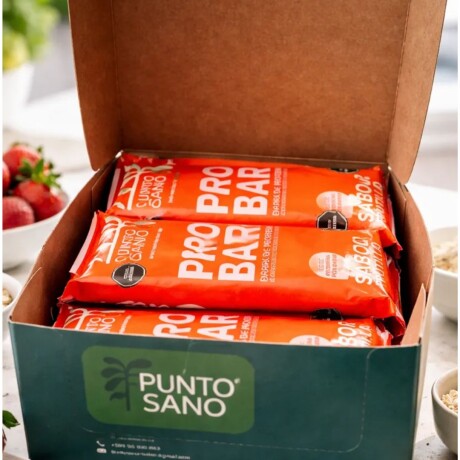 Barra de Proteína 45gr Caja x16 Punto Sano Frutilla