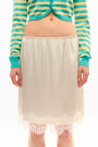 MIDI SATIN LACE Crudo