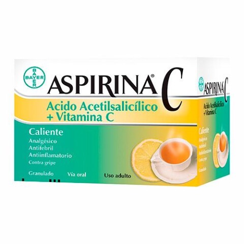 Caja Aspirina C caliente x12 sobres Caja Aspirina C caliente x12 sobres