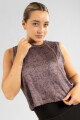 Style top cleo Marron