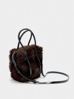 Bolso Tote Efecto Pelo marron
