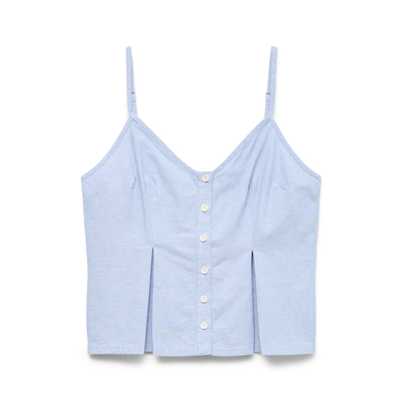 VMNORMA SL CHAMBRAY STRAP TOP Light Blue
