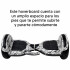 Combo De Skate Eléctrico 6.5" Con Luces Y Bluetooth + Asiento Para Hoverboard NEGRO
