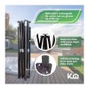 Gazebo reforzado toldo carpa con pared 3x3mt Azul