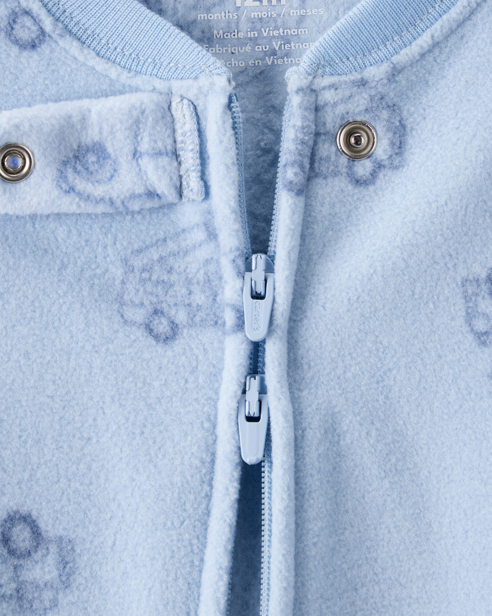 Pijama una pieza de micropolar, con pie, diseño bomberos Sin color