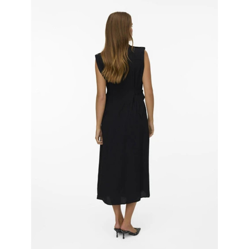 VMGWEN S/L 7/8 SHIRT DRESS WVN BTQ GA BLACK