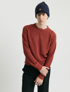 470986 SWEATER HARRINGTON LABEL Ladrillo