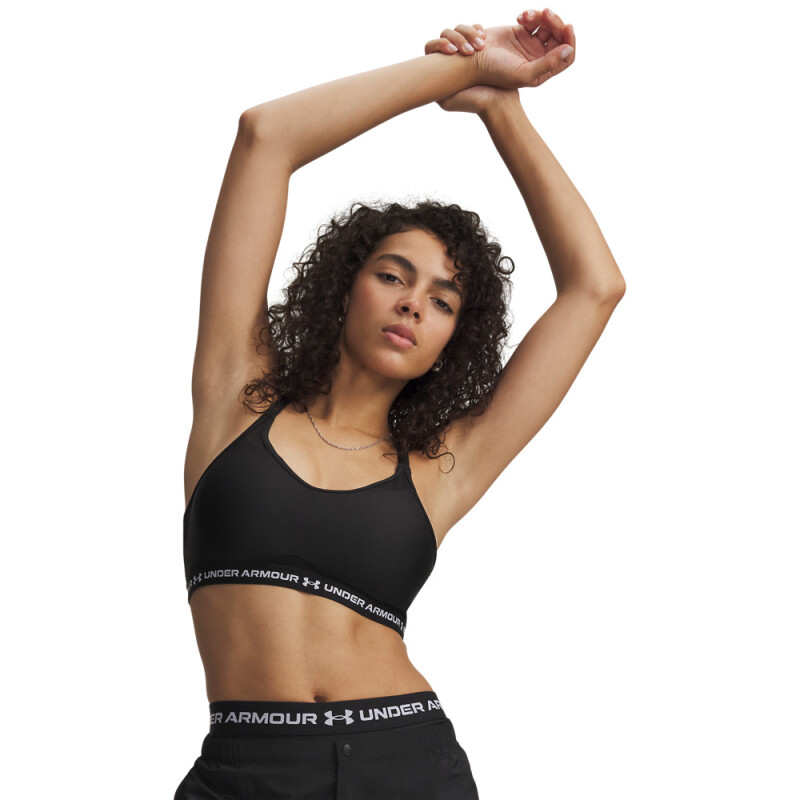 UA Crossback Low Bra-GRN BLK-008