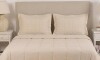 Acolchado mas Fundas Queen - Finezza 400 hilos Beige
