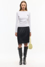 MIDI SATIN LACE Negro
