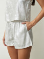 SHORT LUNIA PLATEADO