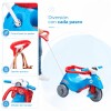 Triciclo Infantil 2 En 1 Calesita Azul Con Guía Y Reposapiés Triciclo Infantil 2 En 1 Calesita Azul Con Guía Y Reposapiés