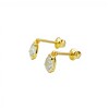 Abridores Gota-Oro 18k-Piedra Zirconia-AB9513 conpiedra