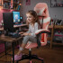 Silla Gamer De Escritorio Ergonomica Pc Gaming Tela Cuero Sintetico Imback Rosa Y Blanca Silla Gamer De Escritorio Ergonomica Pc Gaming Tela Cuero Sintetico Imback Rosa Y Blanca