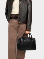 Bolso Bowling Efecto Craquelado negro
