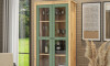 Cristalero 2 Puertas 1 Cajón Material Natural - Mari Verde