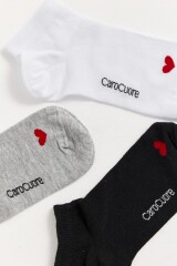 PACK SOQUETE HEART X3 Multicolor