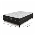 SOMMIER - SUPER MEGA 2 PLAZAS 100% ESPUMA CON BOX
