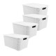 Set x4 caja ratán 20 lts BLANCO
