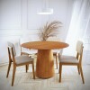 Mesa de Comedor Redonda 1.35 - Zara Marrón