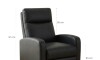 Butaca 1 Cuerpo Tela Repelente al Agua Living - Barrel Negro Cuerina