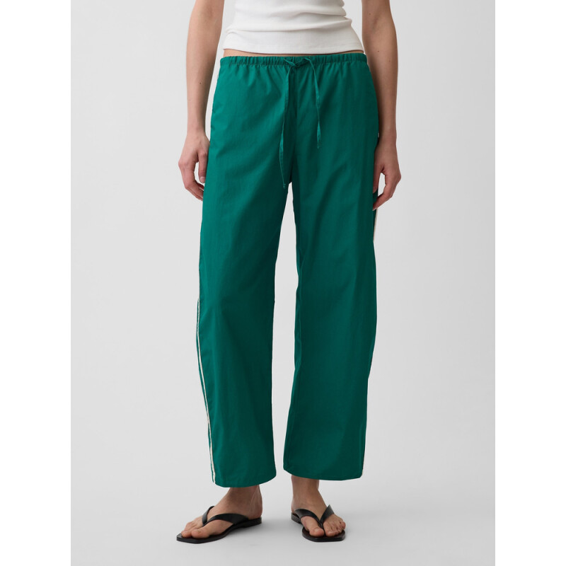 POPLIN SIDE STRIPE PANT BAIZE GREEN 421