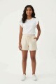 Short en terry con bolsillos CRUDO