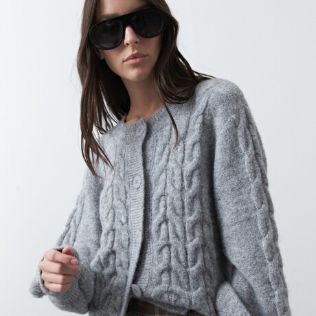 CARDIGAN BOREAL Gris Melange