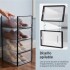 Set X4 Caja Organizadora Zapatos Zapatero Apilable Championes Calzado Premium Imback Negro Set X4 Caja Organizadora Zapatos Zapatero Apilable Championes Calzado Premium Imback Negro