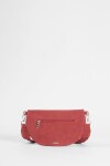 Riñonera suede con tachas rojo
