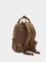 Mochila De Nylon Con Colgante De Corazón taupe