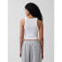 V-SL RIB 2X2 LOGO CROP TANK WHITE V2 GLOBAL