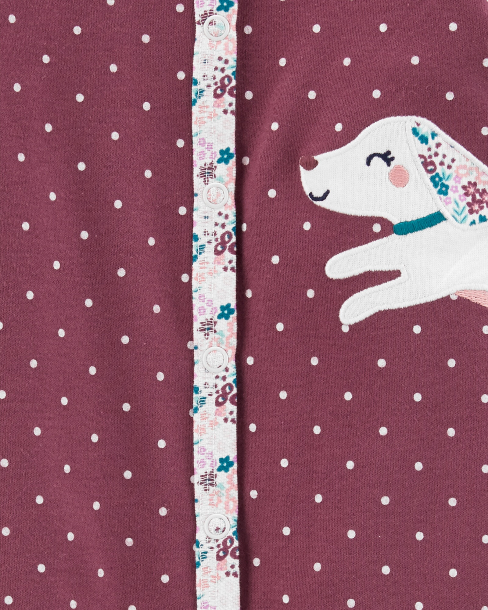 Pijama Con Pie Perro de Algodón Sin color