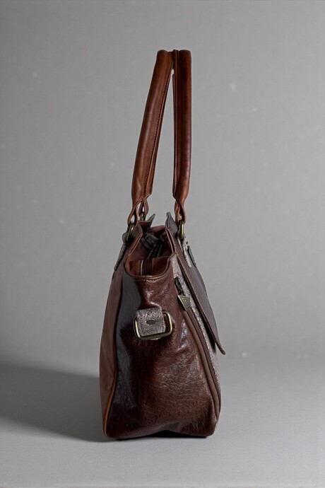 Cartera MILA Combinada Marrón Jaspeado Cartera MILA Combinada Marrón Jaspeado