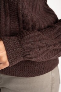 Sweater Texturado Lana Chocolate
