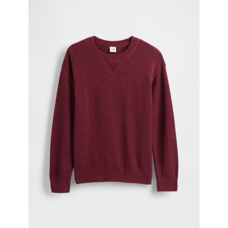 LS COTTON CREW RED DELICIOUS