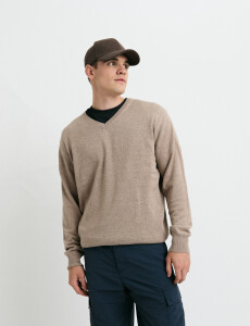 470985 SWEATER HARRINGTON LABEL Tostado