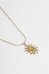 Collar acero espiral dorado