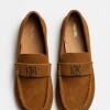 Mocasín Cannes en cuero gamuza Cuoio