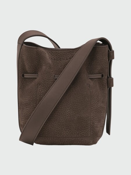 LONGCHAMP - LE ROSEAU VELVETY, CARTERA BUCKET XS Negro Estampado