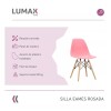 Silla De Comedor Eames Pack 4 Unidades Varios Colores Lumax Rosa