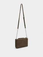 Bolso Bandolera Doble Efecto Piel caqui