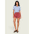 SHORTS FEM VERMELHO LISTRADO