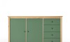 Cómoda 2 Puertas 4 Cajones - Mari Verde