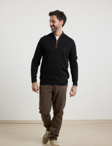 470996 SWEATER MEDIO CIERRE HARRINGTON LABEL Negro