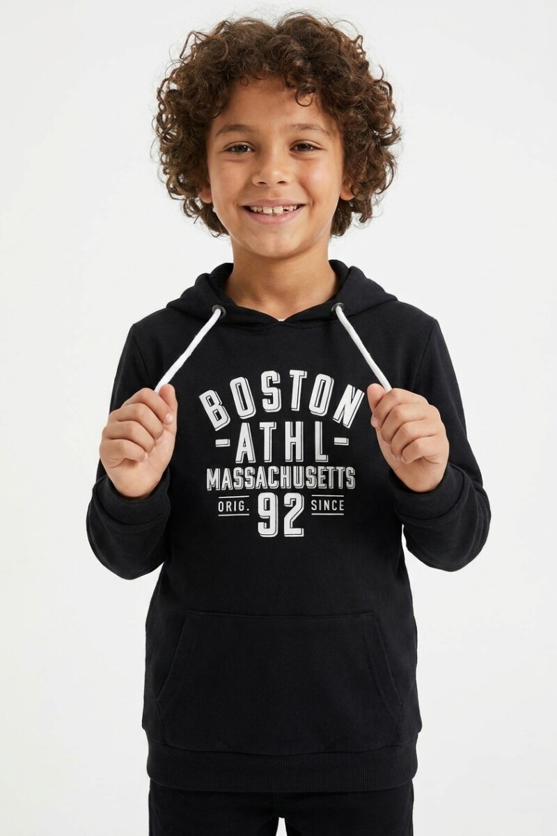 Buzo estampado NEGRO