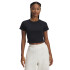 UA Rival Rib Baby Tee-WHT BLK-001