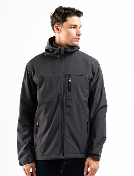 Campera Neopreno con Capucha Gris Oscuro