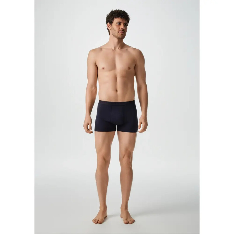 KIT COM 2 CUECAS BOXER BRANCO/AZUL